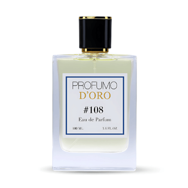 Profumo D’oro #107 – eleganter Herrenflakon, Hauptansicht des grünen, aromatischen Eau de Parfum